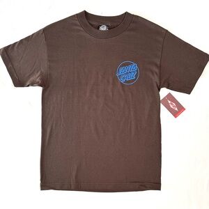 NWT Santa Cruz Skateboards Dark Brown Short Sleeve Tee Size S